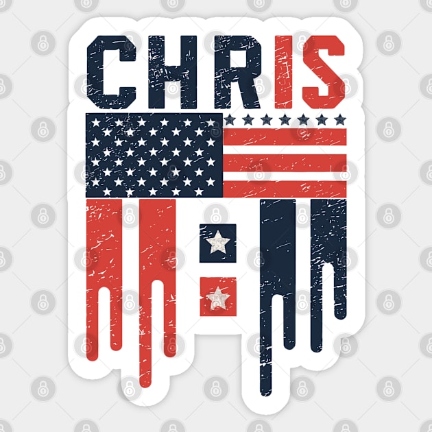 Chris First Name Personalized For Men Sticker by JessArty